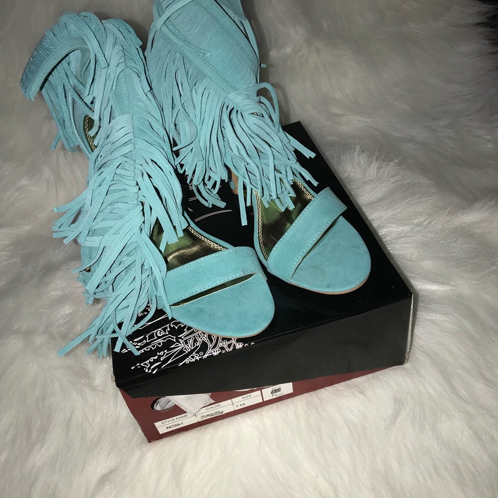 Turquoise heels